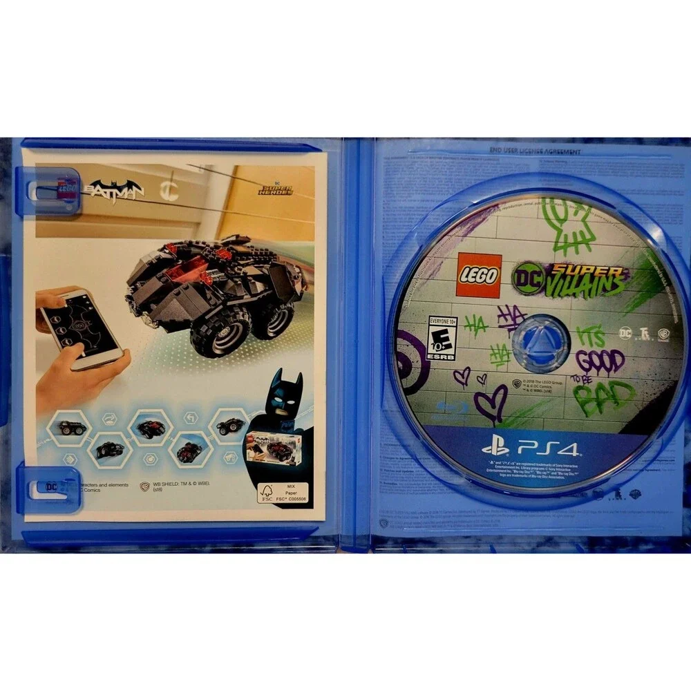 Sony PlayStation 4 PS4: LEGO DC Super-Villains,CLN DISC,TESTED, FAST SHIPPING